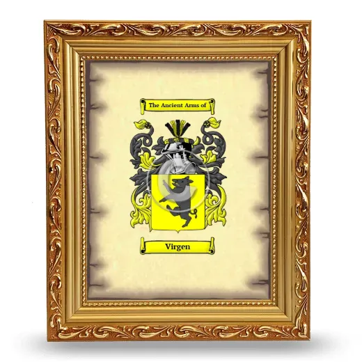 Virgen Coat of Arms Framed - Gold
