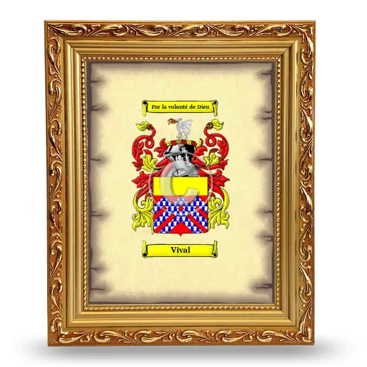 Vival Coat of Arms Framed - Gold