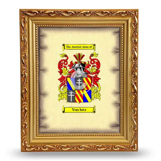 Von lutz Coat of Arms Framed - Gold