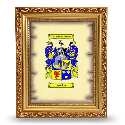 Wacker Coat of Arms Framed - Gold