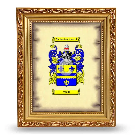 Wall Coat of Arms Framed - Gold