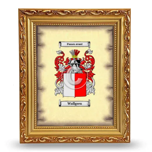 Wallgren Coat of Arms Framed - Gold