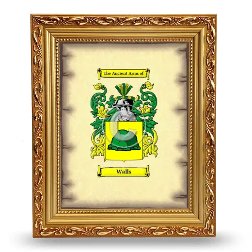 Walls Coat of Arms Framed - Gold
