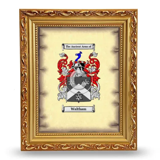 Waltham Coat of Arms Framed - Gold
