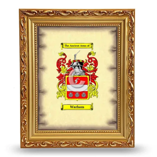 Warham Coat of Arms Framed - Gold