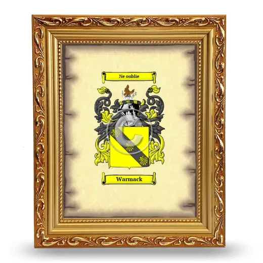 Warmack Coat of Arms Framed - Gold
