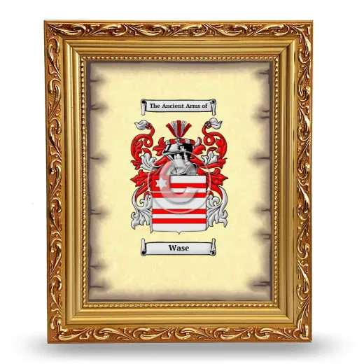 Wase Coat of Arms Framed - Gold