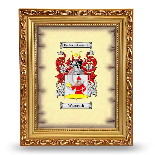 Wasmuth Coat of Arms Framed - Gold
