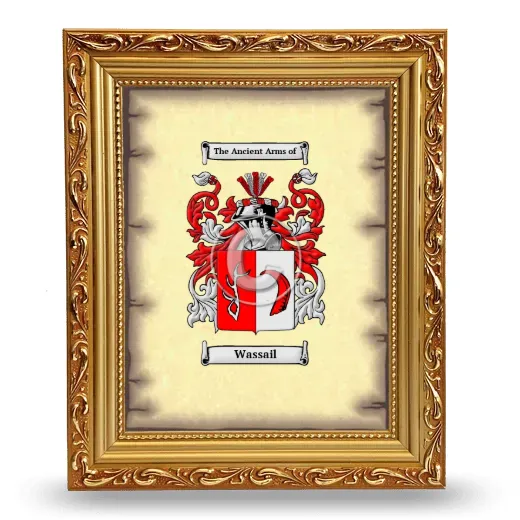 Wassail Coat of Arms Framed - Gold