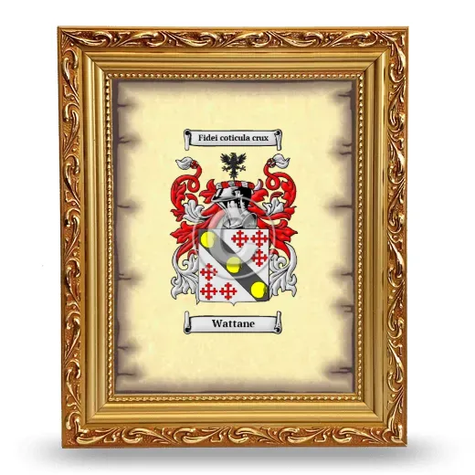 Wattane Coat of Arms Framed - Gold