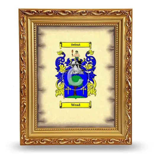 Wead Coat of Arms Framed - Gold