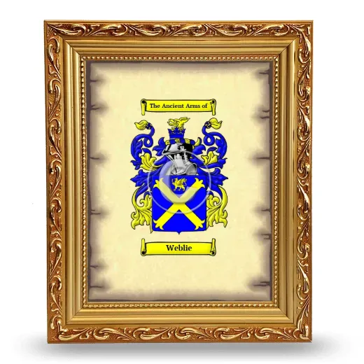 Weblie Coat of Arms Framed - Gold