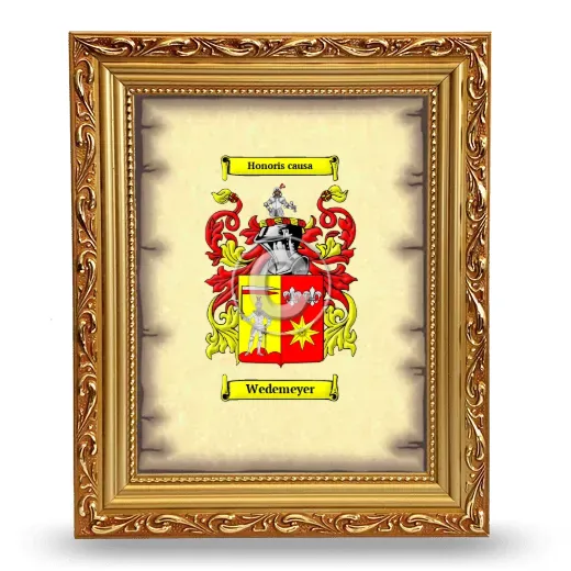 Wedemeyer Coat of Arms Framed - Gold