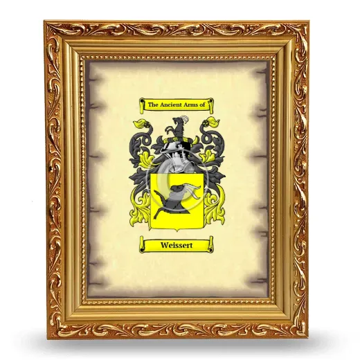Weissert Coat of Arms Framed - Gold