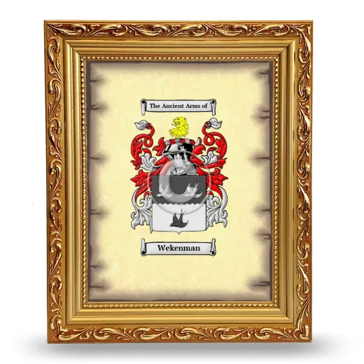 Wekenman Coat of Arms Framed - Gold