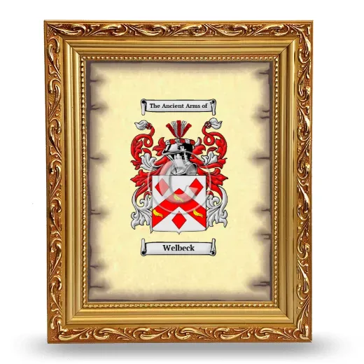Welbeck Coat of Arms Framed - Gold