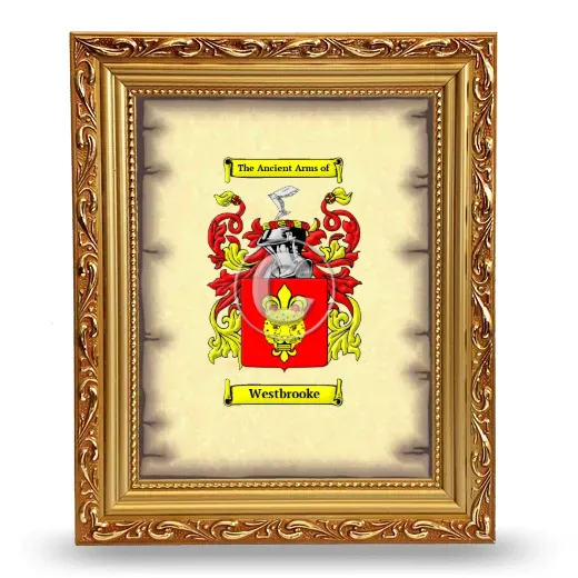 Westbrooke Coat of Arms Framed - Gold