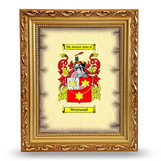 Westwood Coat of Arms Framed - Gold