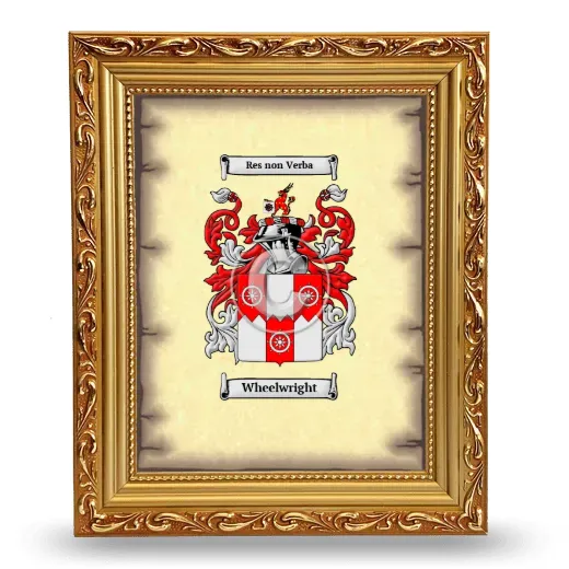 Wheelwright Coat of Arms Framed - Gold