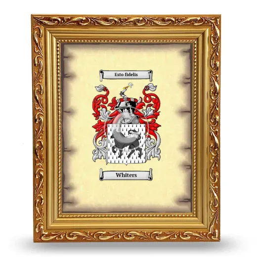 Whiters Coat of Arms Framed - Gold