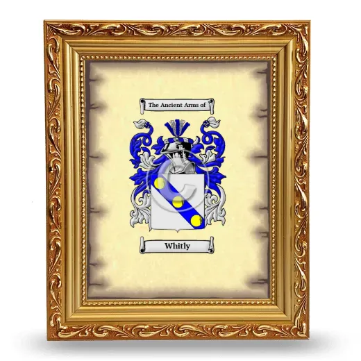 Whitly Coat of Arms Framed - Gold