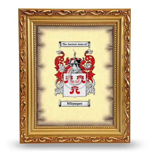 Whymper Coat of Arms Framed - Gold