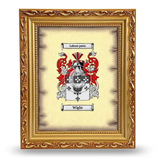 Wight Coat of Arms Framed - Gold