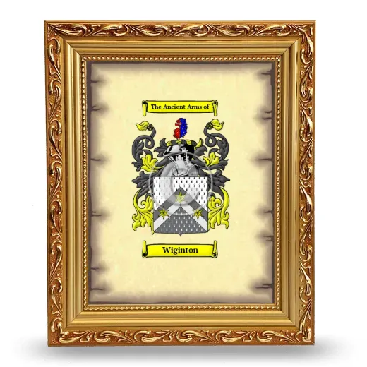 Wiginton Coat of Arms Framed - Gold