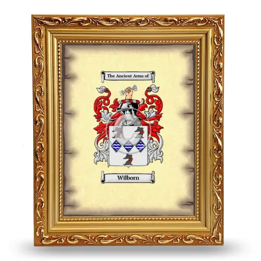 Wilborn Coat of Arms Framed - Gold