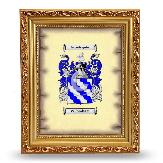 Wilbraham Coat of Arms Framed - Gold