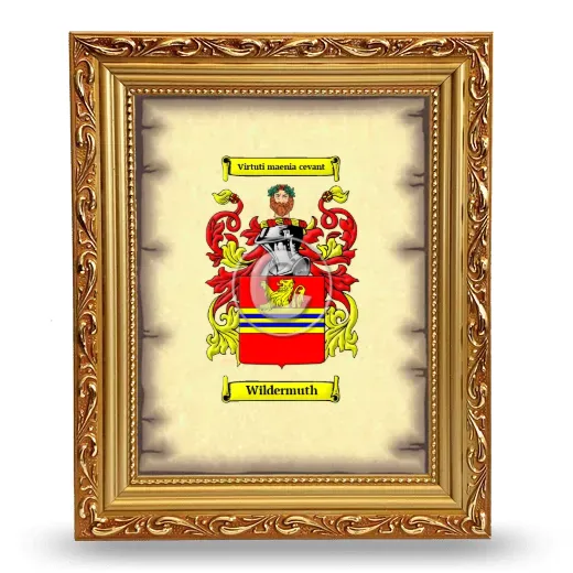 Wildermuth Coat of Arms Framed - Gold