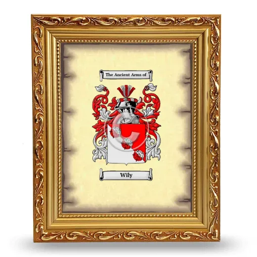 Wily Coat of Arms Framed - Gold