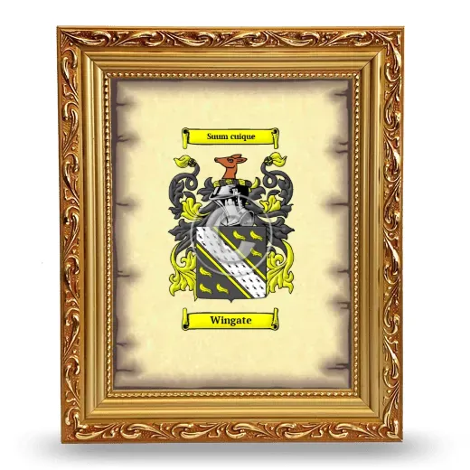 Wingate Coat of Arms Framed - Gold
