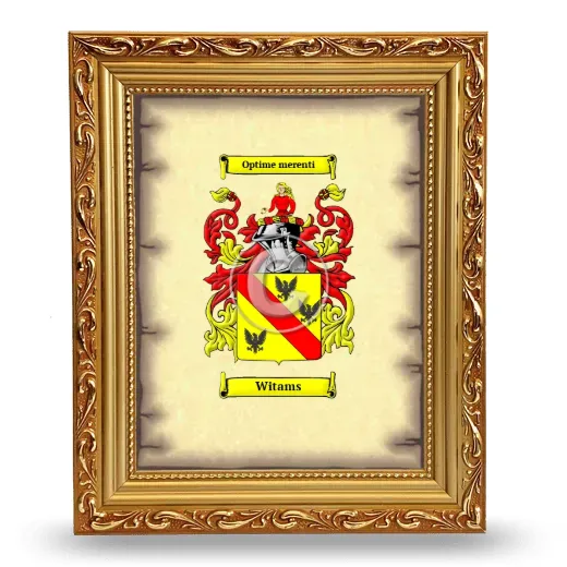 Witams Coat of Arms Framed - Gold