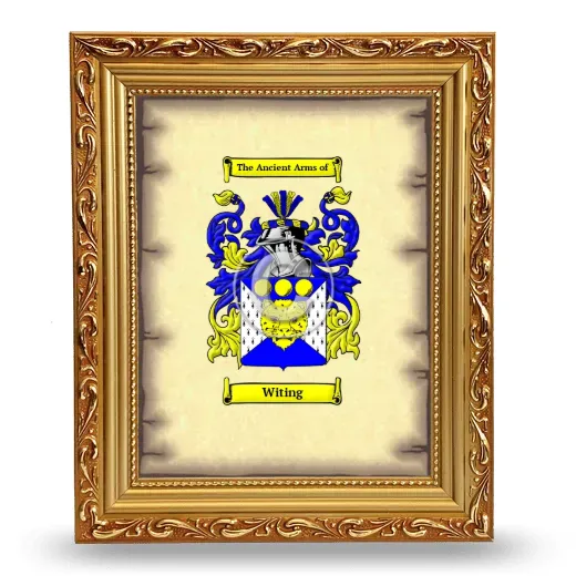 Witing Coat of Arms Framed - Gold