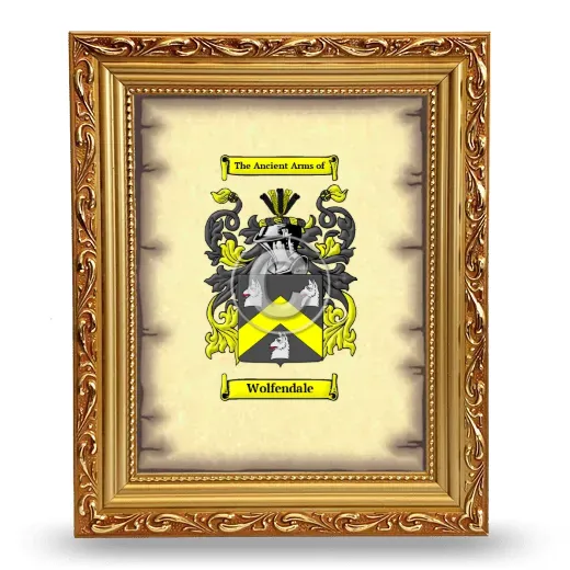 Wolfendale Coat of Arms Framed - Gold