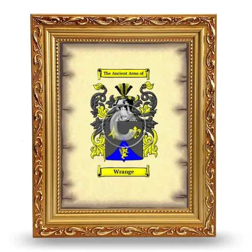 Wrange Coat of Arms Framed - Gold