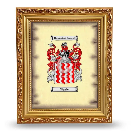 Wygle Coat of Arms Framed - Gold