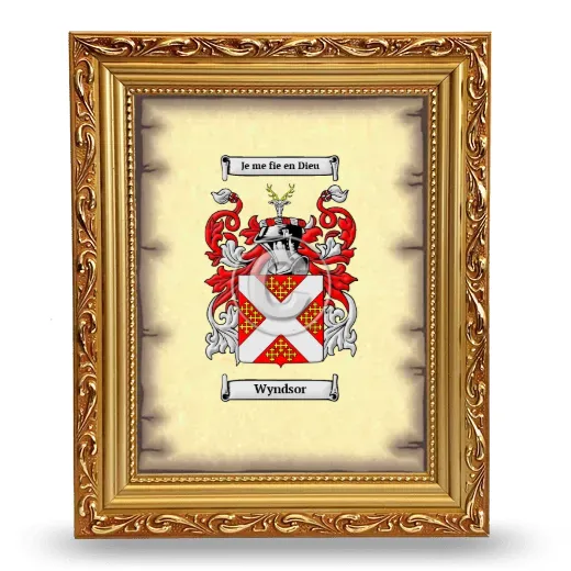 Wyndsor Coat of Arms Framed - Gold