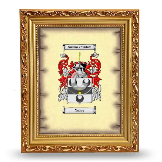 Yuley Coat of Arms Framed - Gold