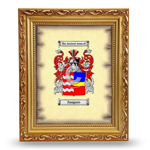 Zangaro Coat of Arms Framed - Gold