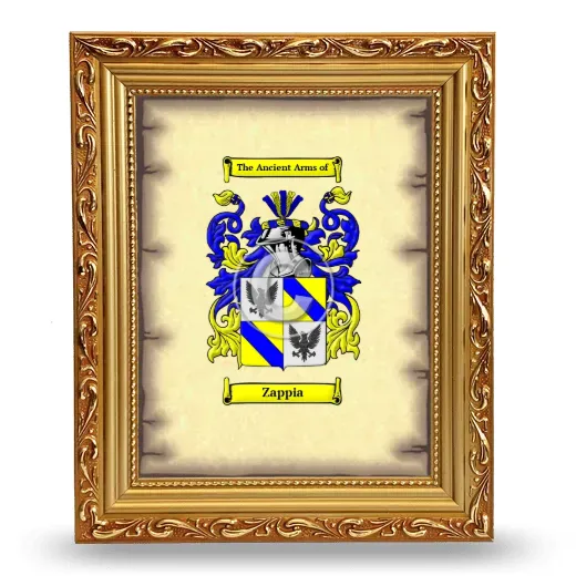 Zappia Coat of Arms Framed - Gold