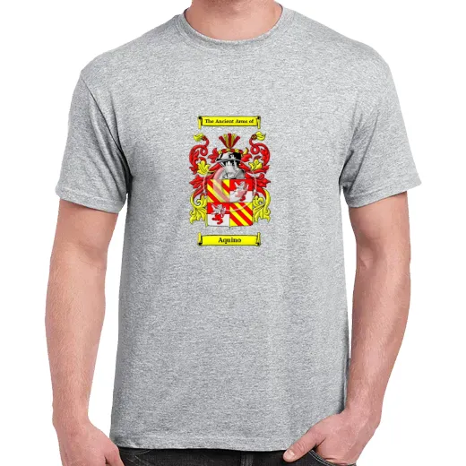 Aquino Grey Coat of Arms T-Shirt