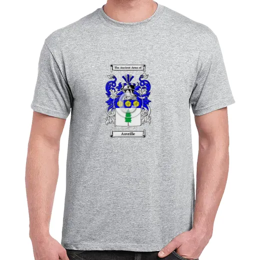 Auvrille Grey Coat of Arms T-Shirt