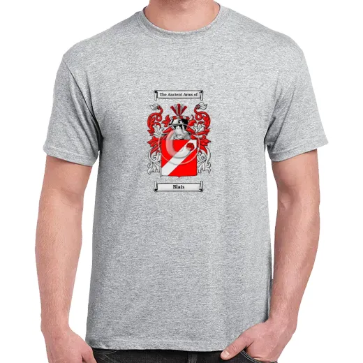 Blais Grey Coat of Arms T-Shirt