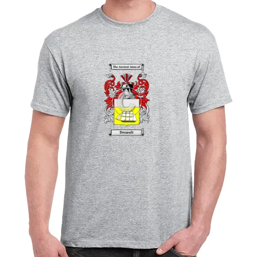 Denault Grey Coat of Arms T-Shirt
