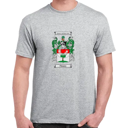 Flanary Grey Coat of Arms T-Shirt