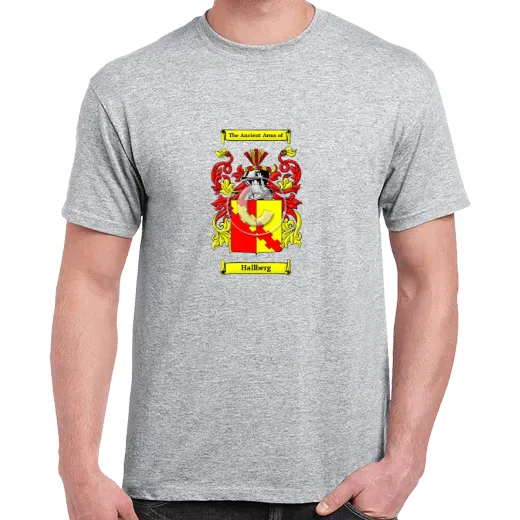 Hallberg Grey Coat of Arms T-Shirt