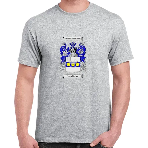 Lepelletier Grey Coat of Arms T-Shirt