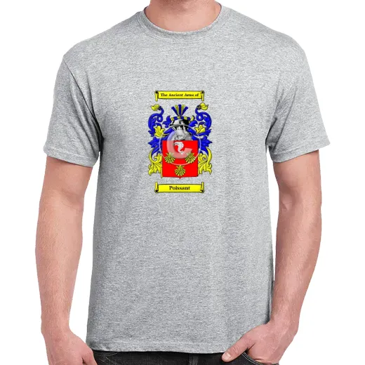 Poissant Grey Coat of Arms T-Shirt